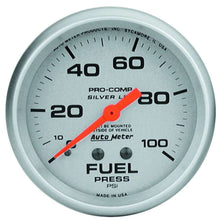 Load image into Gallery viewer, 2-5/8in Ultra-Lite 0-100 Fuel Press. Gauge