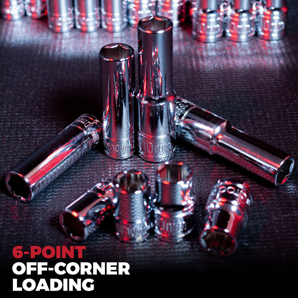 100pc - 10mm Socket Set by Olsa Tools - Perfect for Mechanics | Limited Lifetime Warranty