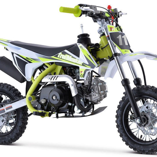 TrailMaster TM10 110cc Dirt Bike 4-Speed Auto Clutch, Dual Disc (10/10), Ages 8-12
