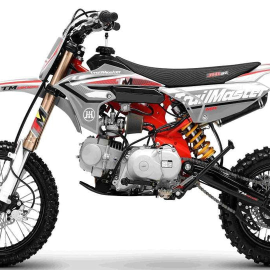 TrailMaster MK125 Dirt Bike 4-Speed Manual Dual Disc Brakes, Electric Start (14/12), Ages 12 and up