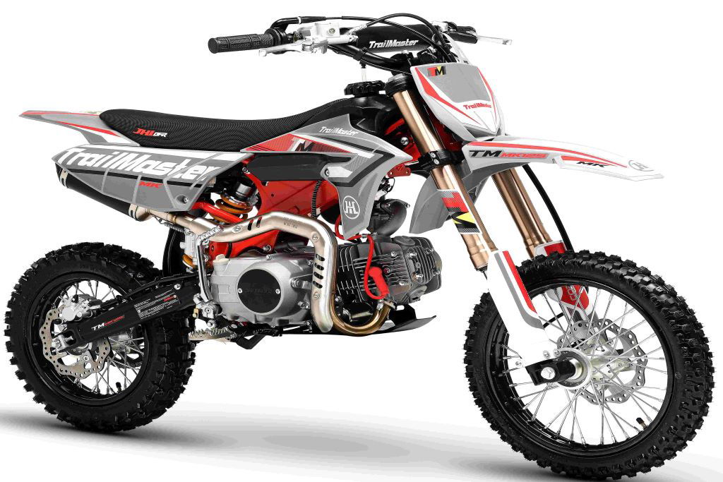 TrailMaster MK125ES Pro Series Dirt Bike, BOSCH EFI, 4-Speed, Electric Start, Dual Disc Brakes, (14/12) Wheels