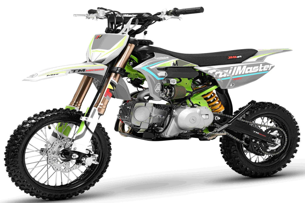 TrailMaster MK125ES Pro Series Dirt Bike, BOSCH EFI, 4-Speed, Electric Start, Dual Disc Brakes, (14/12) Wheels