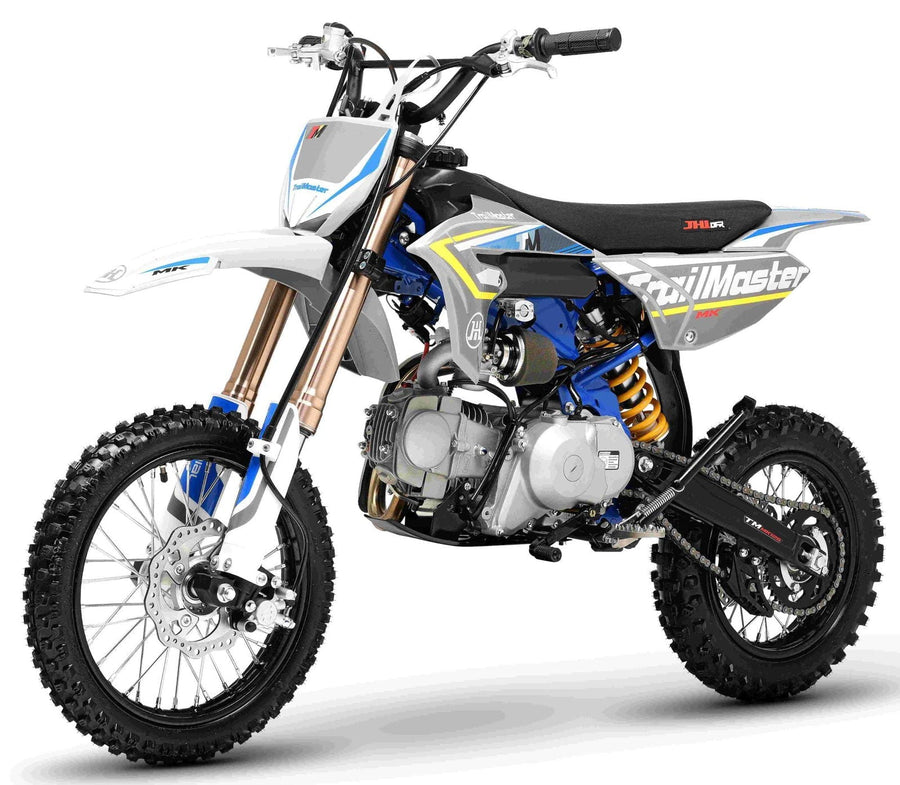 TrailMaster MK110ES Pro Series Dirt Bike, BOSCH EFI, 4-Speed Automatic, Electric Start, Dual Disc Brakes, (14/12) Wheels