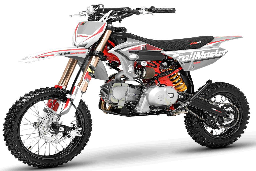 TrailMaster MK125ES Pro Series Dirt Bike, BOSCH EFI, 4-Speed, Electric Start, Dual Disc Brakes, (14/12) Wheels