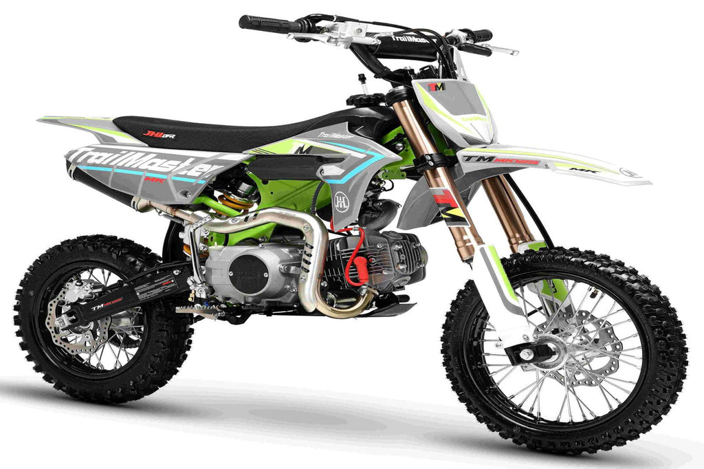 TrailMaster MK125ES Pro Series Dirt Bike, BOSCH EFI, 4-Speed, Electric Start, Dual Disc Brakes, (14/12) Wheels