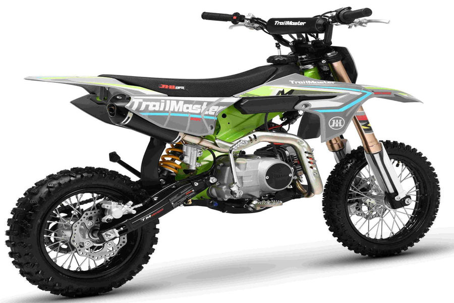TrailMaster MK110ES Pro Series Dirt Bike, BOSCH EFI, 4-Speed Automatic, Electric Start, Dual Disc Brakes, (14/12) Wheels