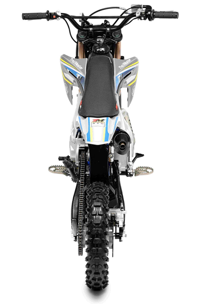 TrailMaster MK125S Pro Series Dirt Bike, 4-Speed Semi-Automatic, Electric Start, Dual Disc Brakes, (14/12) Wheels