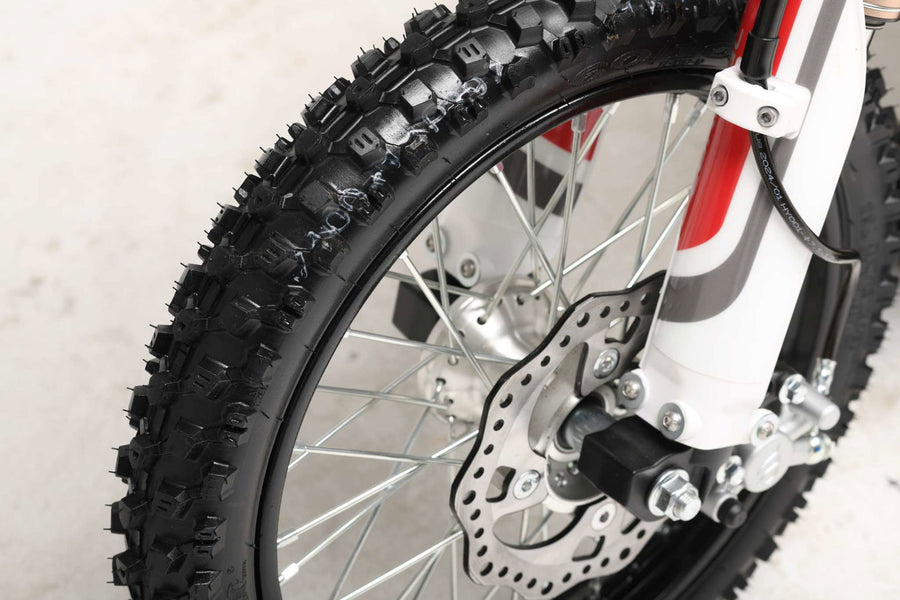 TrailMaster MK125S Pro Series Dirt Bike, 4-Speed Semi-Automatic, Electric Start, Dual Disc Brakes, (14/12) Wheels