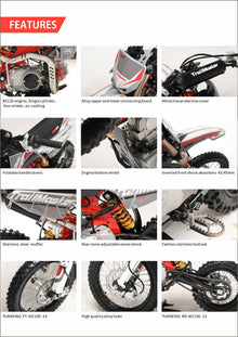 TrailMaster MK110ES Pro Series Dirt Bike, BOSCH EFI, 4-Speed Automatic, Electric Start, Dual Disc Brakes, (14/12) Wheels