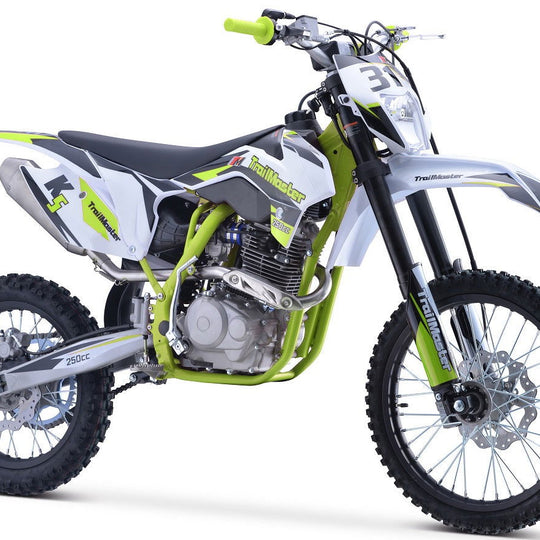TrailMaster TM31 250cc Dirt Bike 5-Speed Manual Dual Disc Brakes, Electric Start with Kick backup (19/16)