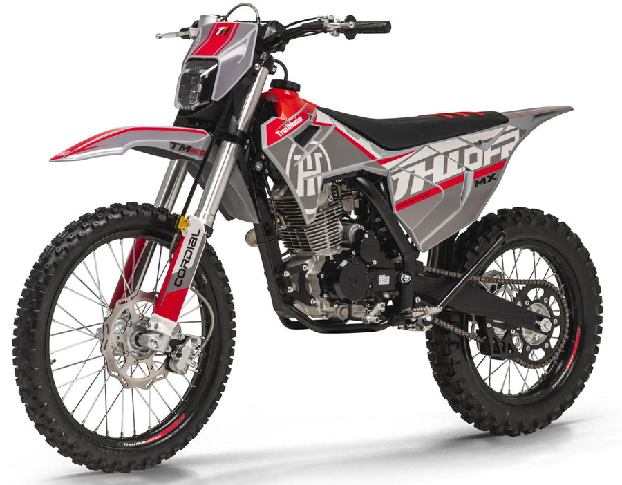 TrailMaster MX250 Dirt Bike, 5-Speed Manual, Electric Start, Dual Disc Brakes, (21/18) Wheels