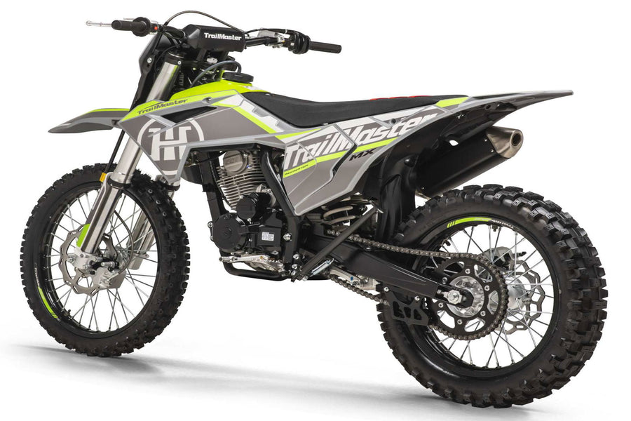 TrailMaster MX250 Dirt Bike, 5-Speed Manual, Electric Start, Dual Disc Brakes, (21/18) Wheels
