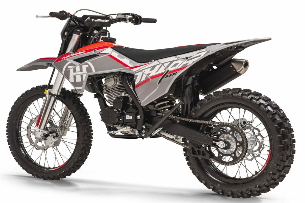 TrailMaster MX250 Dirt Bike, 5-Speed Manual, Electric Start, Dual Disc Brakes, (21/18) Wheels