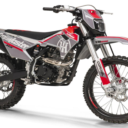 TrailMaster MX250 Dirt Bike, 5-Speed Manual, Electric Start, Dual Disc Brakes, (21/18) Wheels