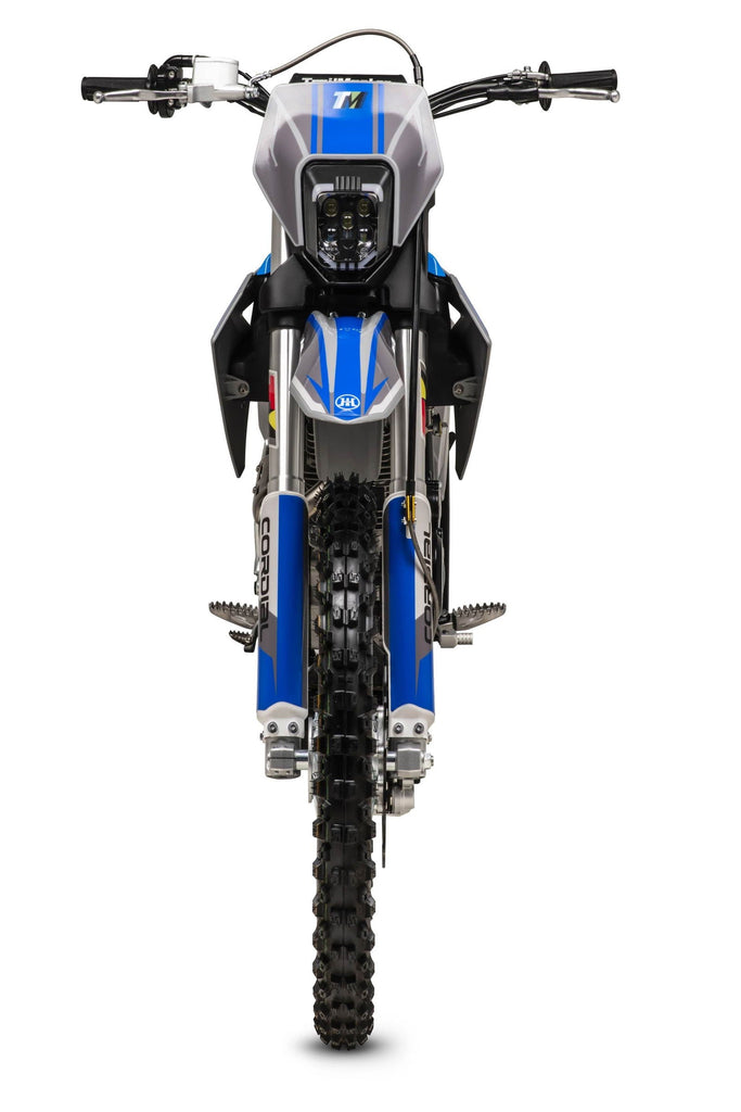 TrailMaster MX250 Dirt Bike, 5-Speed Manual, Electric Start, Dual Disc Brakes, (21/18) Wheels
