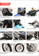 TrailMaster MX250-Pro Dirt Bike, 5-Speed Manual, Dual Disc Brakes, Electric Start (21/18) Wheels
