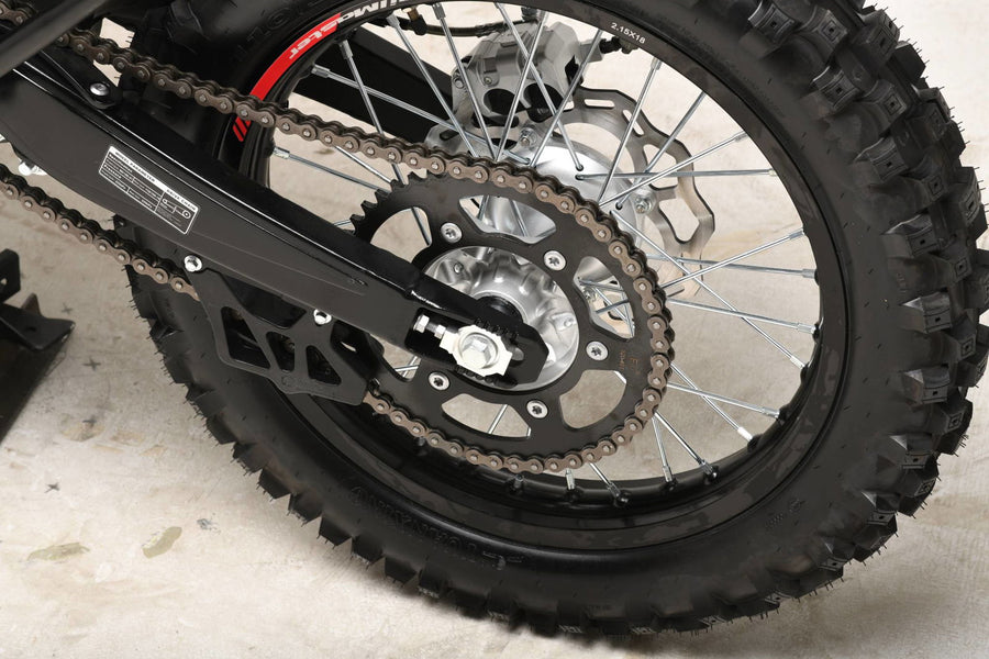 TrailMaster MX250-Pro Dirt Bike, 5-Speed Manual, Dual Disc Brakes, Electric Start (21/18) Wheels