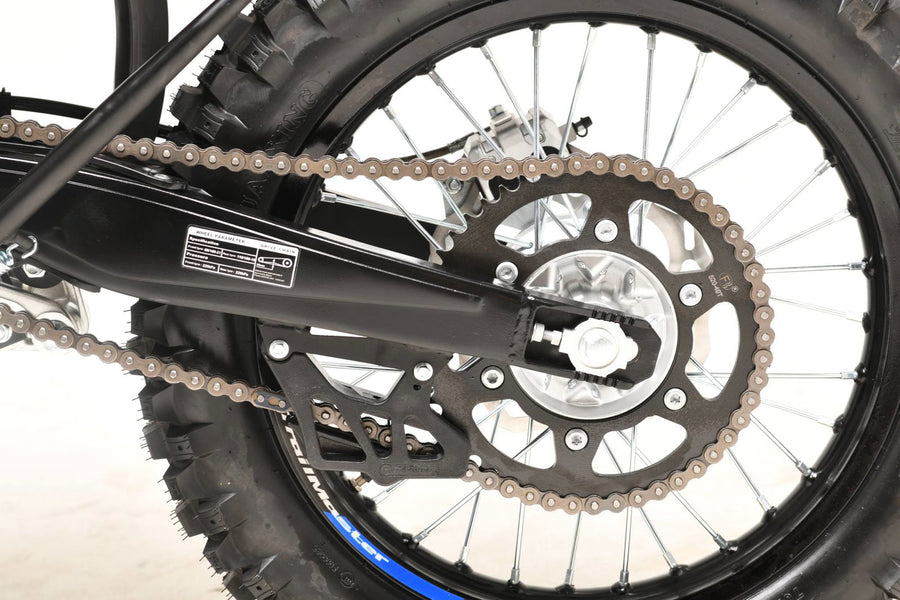 TrailMaster MX250-Pro Dirt Bike, 5-Speed Manual, Dual Disc Brakes, Electric Start (21/18) Wheels