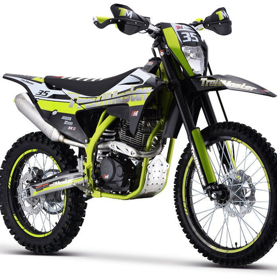 TrailMaster TM35 250cc Dirt Bike, 5-Speed Manual, Dual Disc Brakes, (21/18) Wheels