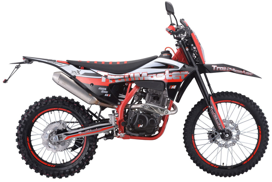 TrailMaster TM35X 250cc Dual Sport Dirt Bike, 5-Speed Manual, Dual Disc Brakes, (21/18) Wheels