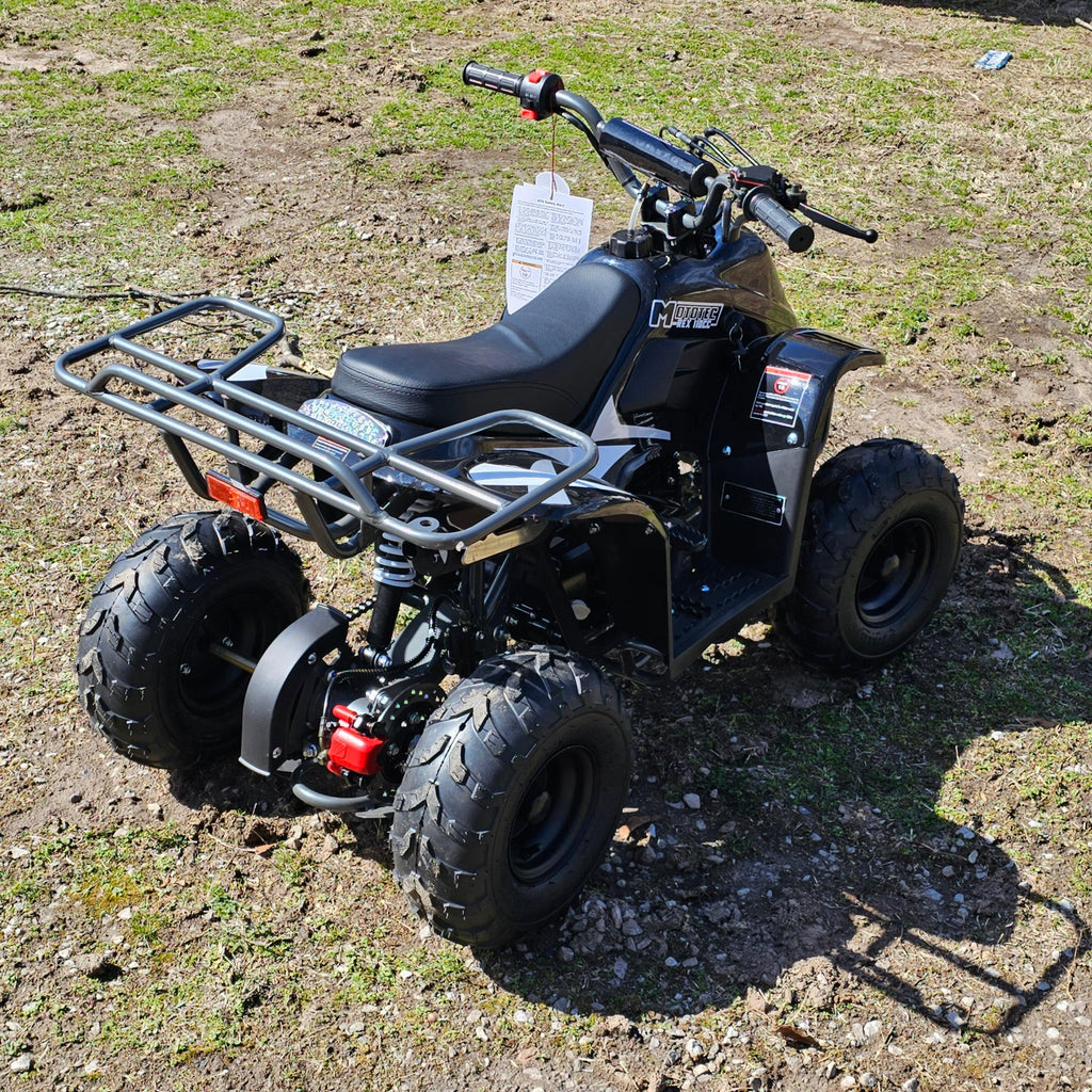 MotoTec Rex 110cc 4-Stroke Kids ATV 4 Wheeler Black - Lee Motorsports