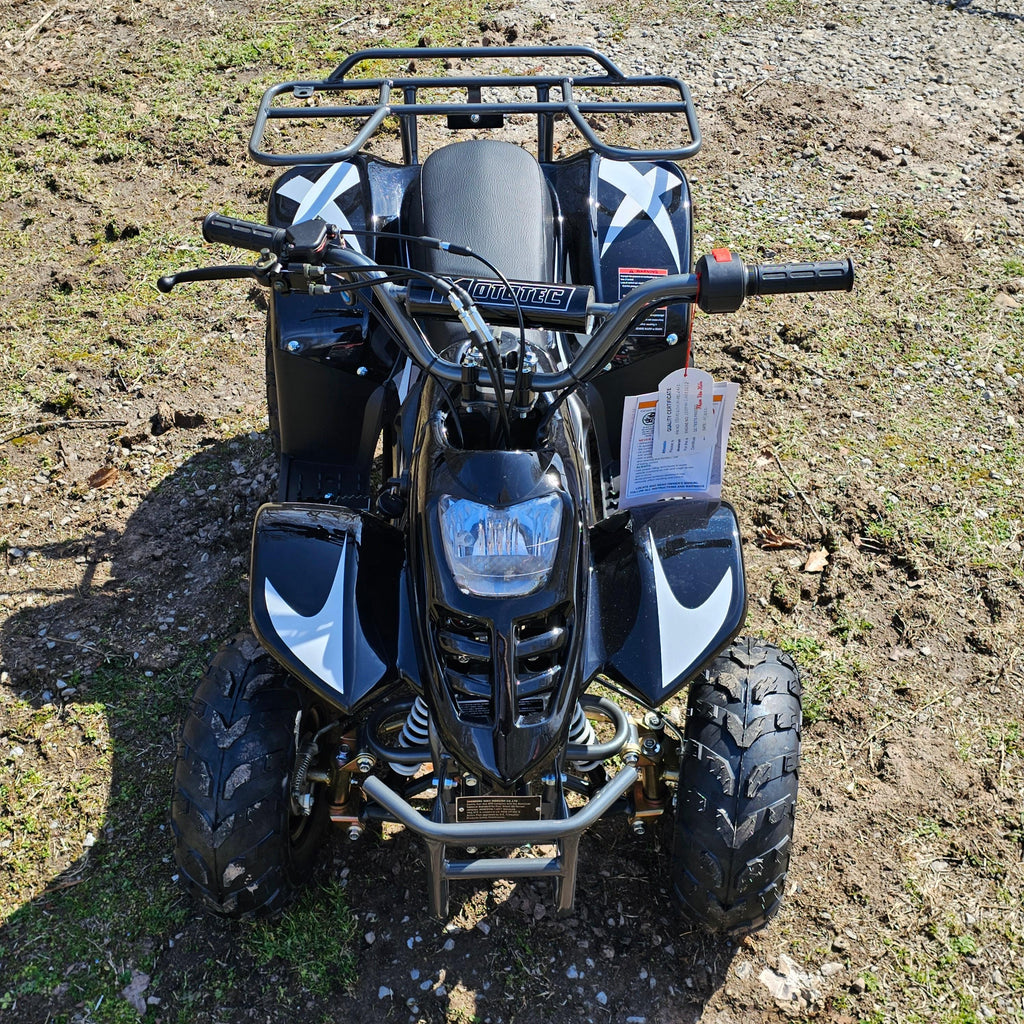 MotoTec Rex 110cc 4-Stroke Kids ATV 4 Wheeler Black - Lee Motorsports