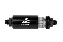 Load image into Gallery viewer, 8an Inline Fuel Filter 100 Micron 2in OD Black