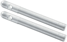 Aluminum Hood Pins 3/8in Silver 2pk