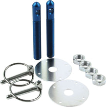 Load image into Gallery viewer, Alum Hood Pin Kit 1/2in with 1/4in Clips Blue