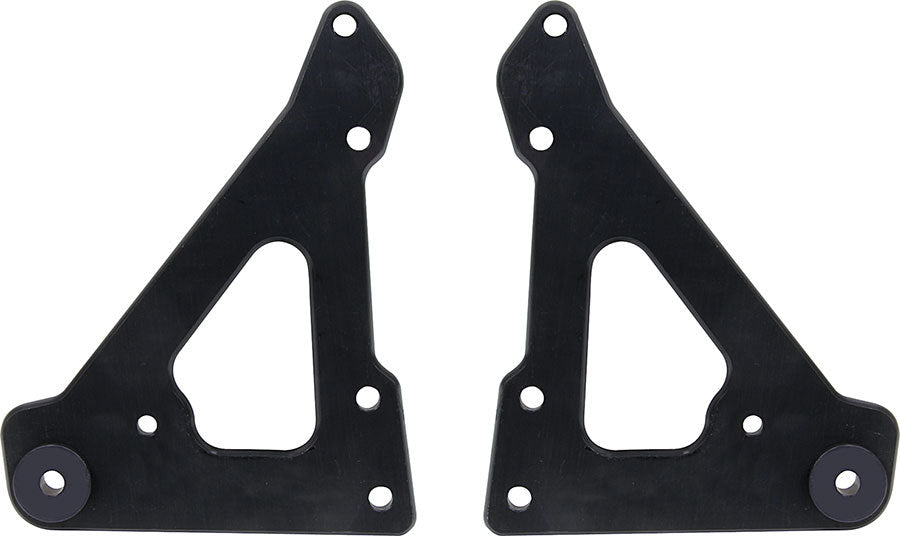 Front Engine Plate 2pc w/ Bushings Black