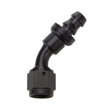 Load image into Gallery viewer, Pushlock Hose End Black 45 Deg Elbow -12