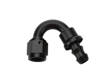 Load image into Gallery viewer, Pushlock Hose End Black 150 Deg Elbow -6