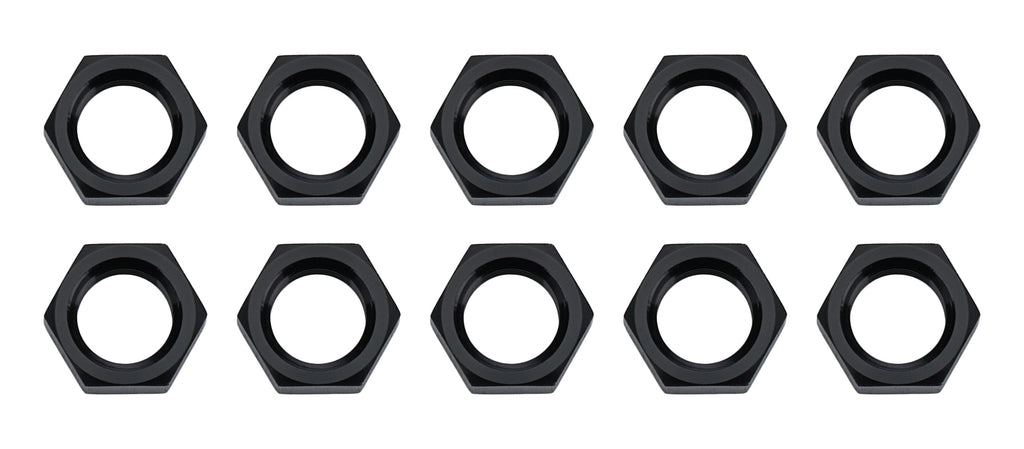 Bulkhead Nuts Black -3 Black 10pk