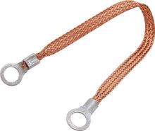 Load image into Gallery viewer, Copper Ground Strap 18in w/ 3/8in Ring Terminals