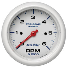 Load image into Gallery viewer, 3-3/8 Tach 6000 RPM White Phantom Series