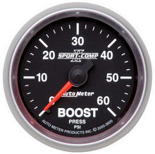 Load image into Gallery viewer, 2-1/16in S/C II Boost Gauge 0-60psi