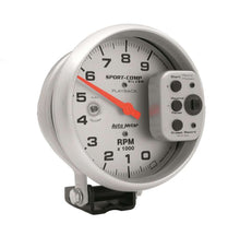 Load image into Gallery viewer, 5in S/C Silver 9000 RPM Playback Tach
