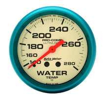 Load image into Gallery viewer, 2-5/8 Ultra-Nite Water Temp Gauge 140-280