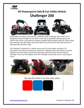 Load image into Gallery viewer, Trailmaster Challenger 200 169cc UTV Live Rear Axle, Over the Shoulder harness, Youth and Adult, Speed Limiter