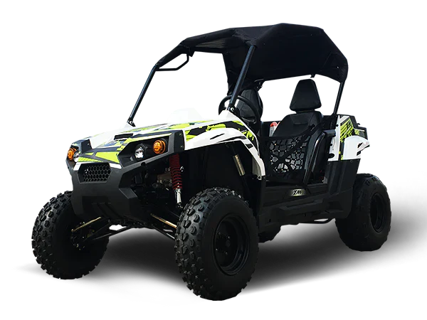Trailmaster Challenger 200 169cc UTV Live Rear Axle, Over the Shoulder harness, Youth and Adult, Speed Limiter