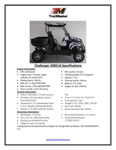 Load image into Gallery viewer, Trailmaster Challenger 200EUX EFI, The Ultimate Challenger Cross Over. Automatic, Low End Torque, Racks and Light Bar included
