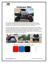 Load image into Gallery viewer, TrailMaster Challenger 200U Back Woods UTV - 168.9cc 11.1HP Engine, Automatic, Front Cargo Rack, Rear Dump Bed, Suitable for Ages 16 &amp; Older