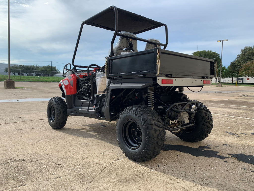 TrailMaster Challenger 200U Back Woods UTV - 168.9cc 11.1HP Engine, Automatic, Front Cargo Rack, Rear Dump Bed, Suitable for Ages 16 & Older