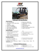 Load image into Gallery viewer, TrailMaster Challenger 4-200 4 seater UTV side-by-side Deluxe Extended Model for Adults &amp; Teens