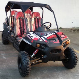 TrailMaster Challenger 4-200 4 seater UTV side-by-side Deluxe Extended Model for Adults & Teens