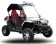 TrailMaster Challenger 200X Go Kart UTV Side by Side, with Alloy Wheels, Windshield and LED Light Bar