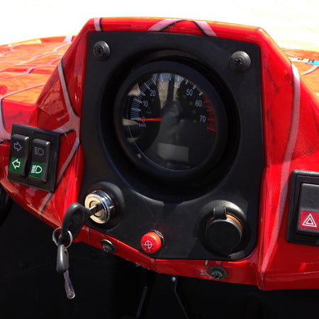 TrailMaster Challenger 200X Go Kart UTV Side by Side, with Alloy Wheels, Windshield and LED Light Bar