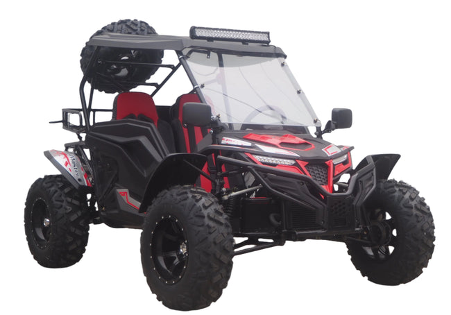 TrailMaster Cheetah 300Pro EFI Deluxe UTV Go Kart, Shaft Drive, Liquid Cooled CVT Auto with Reverse, Side Doors, Hard Top, Windshield, LED Light Bar