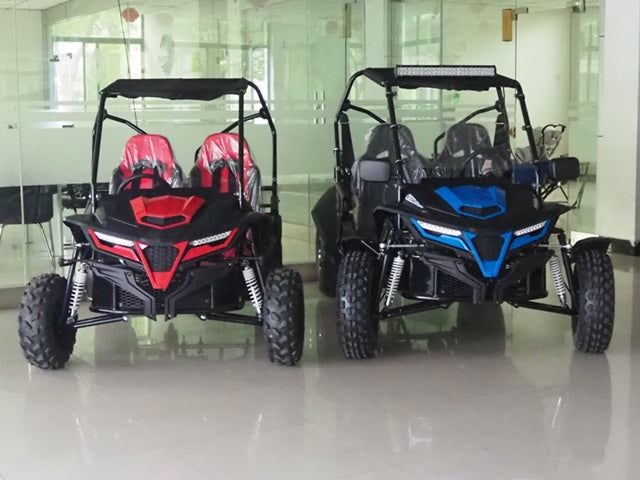 TrailMaster Cheetah 8 Mid-Sized Go Kart - 7.5hp, Torque Converter, Electric Start, Automatic with Reverse, Ages 12 and up