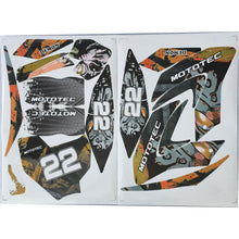 MotoTec 36v Demon Lithium Dirt Bike Sticker Kit Orange - view 2